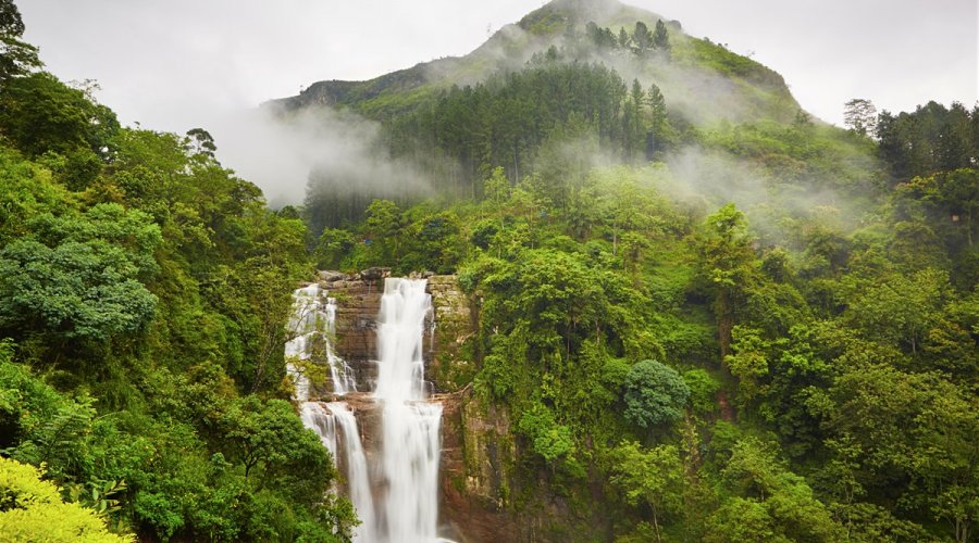 Sri Lanka hill country waterfalls